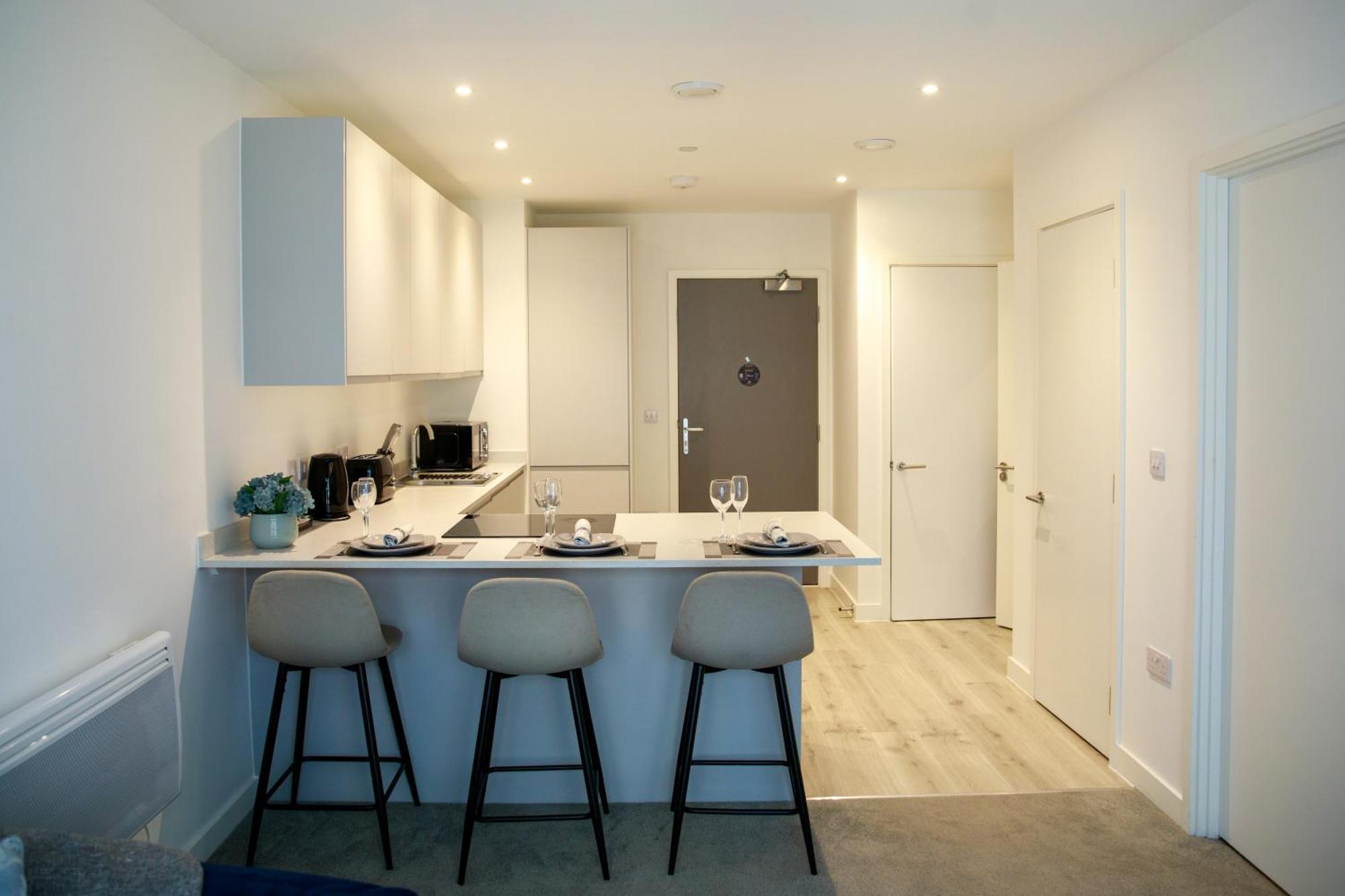 Trafford Suite Modern 1 Bed With Cinema Room แมนเชสเตอร์ ภายนอก รูปภาพ